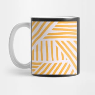 bright sunshine yellow abstract stripes Mug